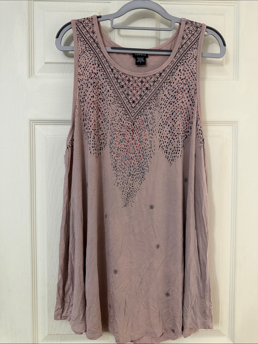 Torrid soft dusty mauve flowy tank Sz 2, 2X, 18-20